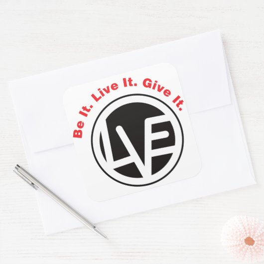 生きているならばそれはそれにステッカーを与えます スクエアシール (封筒)