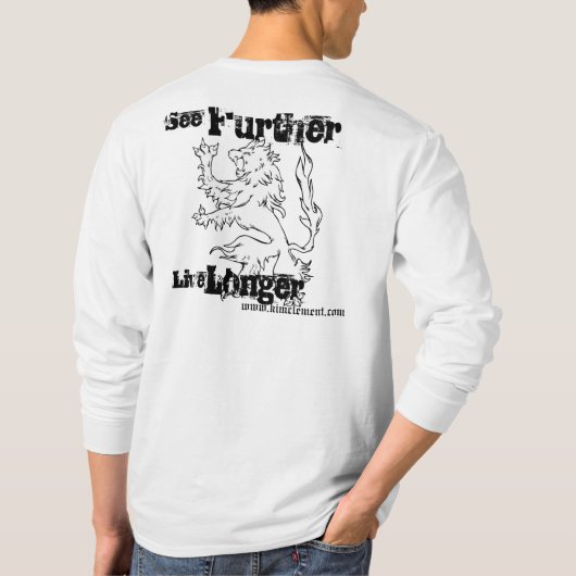 生きているより長い更に見て下さい Tシャツ (裏面)