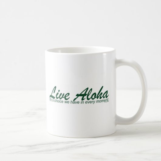 生きているアロハ景色のデザイン コーヒーマグカップ (右)