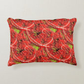 生きているサンゴの中には茶緑色の欠点を持つ質感 アクセントクッション (正面)