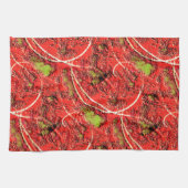 生きているサンゴの中には茶緑色の欠点を持つ質感 キッチンタオル (横)