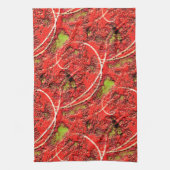 生きているサンゴの中には茶緑色の欠点を持つ質感 キッチンタオル (縦)