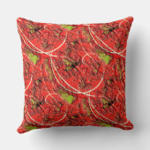 生きているサンゴの中には茶緑色の欠点を持つ質感 クッション (裏面)