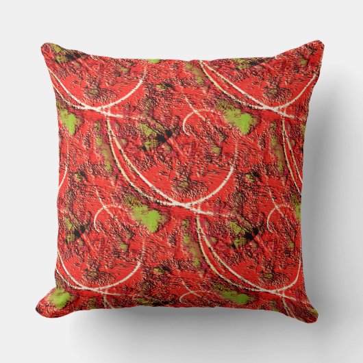 生きているサンゴの中には茶緑色の欠点を持つ質感 クッション (正面)