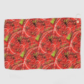 生きているサンゴの中には茶緑色の欠点を持つ質感 ゴルフタオル (横)