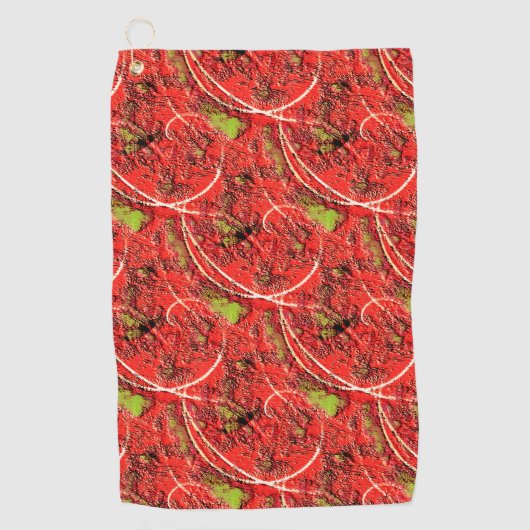 生きているサンゴの中には茶緑色の欠点を持つ質感 ゴルフタオル (正面)