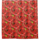 生きているサンゴの中には茶緑色の欠点を持つ質感 シャワーカーテン (正面)