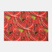 生きているサンゴの中には茶緑色の欠点を持つ質感 ドアマット (正面)