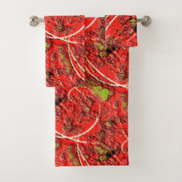 生きているサンゴの中には茶緑色の欠点を持つ質感 バスタオルセット