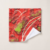 生きているサンゴの中には茶緑色の欠点を持つ質感 バスタオルセット (ウォッシュタオル)