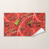 生きているサンゴの中には茶緑色の欠点を持つ質感 バスタオルセット (ハンドタオル)