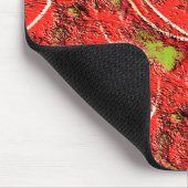 生きているサンゴの中には茶緑色の欠点を持つ質感 マウスパッド (コーナー)