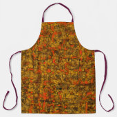 生きているサンゴの色合いのあるバーチャルな木の樹皮apr エプロン (正面)
