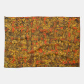 生きているサンゴの色合いを持つバーチャルな木の樹皮 キッチンタオル (横)