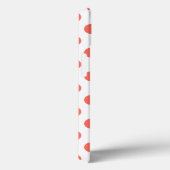 生きているサンゴ水玉模様の上の白いCase-Mate iPhone Case-Mate iPhoneケース (裏面 / 右)