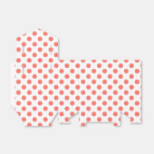 生きているサンゴ水玉模様オンホワイト フェイバーボックス (折り畳みなし)