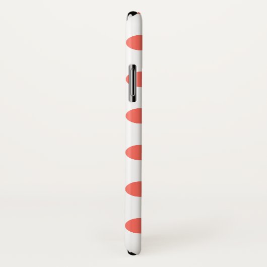 生きているサンゴ水玉模様オンホワイト Case-Mate iPhoneケース (裏面/右)