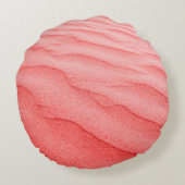 生きているサンゴ。ビーチと背景のテクスチャ。 ラウンドクッション (裏面)