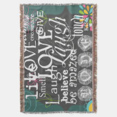 生きているタイポグラフィおよび笑いの投球 スローブランケット (正面縦)