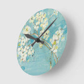 生きているターコイズ ラウンド壁時計 (傾斜)
