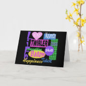 生きているバトン カード (黄色い花)