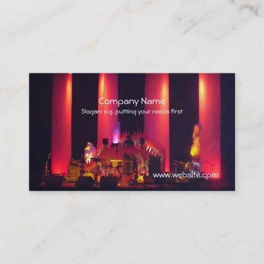 生きているバンドの前のDJの演劇 名刺 (正面)