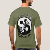 生きているマウンテンバイクのTシャツに乗るイン沿 Tシャツ (裏面)