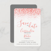 生きているモダンサンゴの芸術は日付カードを保存 セーブザデート (正面/裏面)