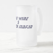 生きているワイヤー、$のお金MAKIN フロストグラスビールジョッキ (正面右)