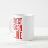 生きている人の中で最も陽気 |おもしろいゲイデザイン | LGBT コーヒーマグカップ (正面左)