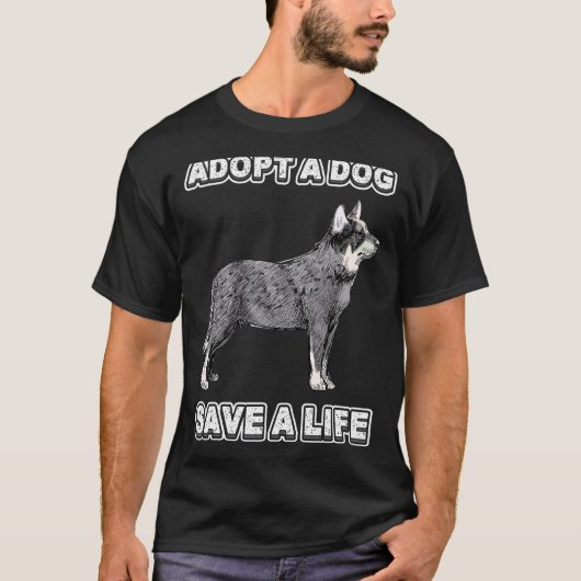 生きている動物救の救助者誇りを持ったを犬に採用する Tシャツ (正面)