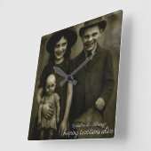 生きている古い道保の伝統に根ざした スクエア壁時計 (傾斜)