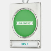 生きている国 シルバープレートバナーオーナメント (左)