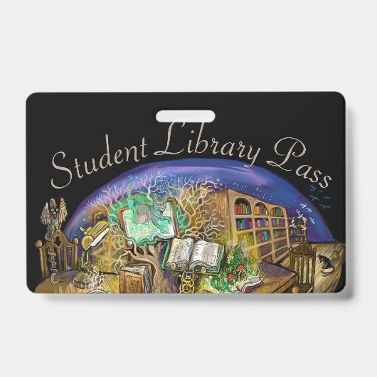 生きている夢学生のパスの図書館 バッジ (Front)