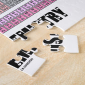 生きている大きい愛化学周期表の要素 ジグソーパズル (側面)