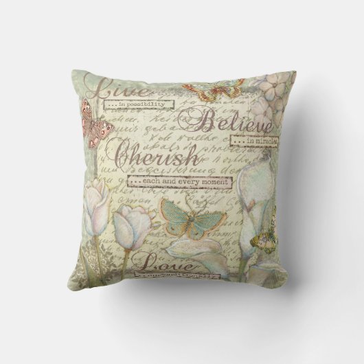 生きている大事にします信じて下さい クッション (裏面)