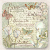 生きている大事にします信じて下さい コースター (正面)