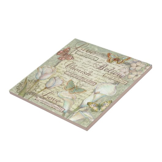 生きている大事にします信じて下さい タイル (側面)