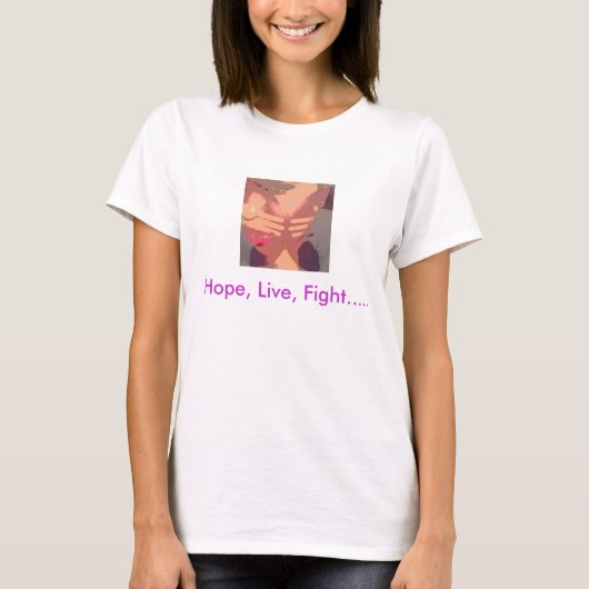 生きている希望戦いのループスの認識度のティー Tシャツ (正面)
