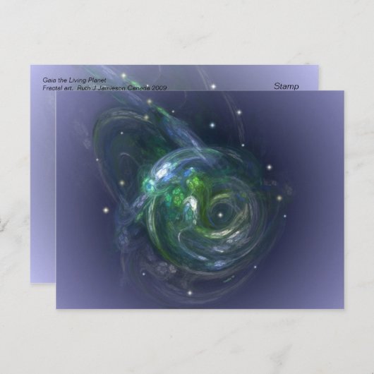 生きている惑星をガイア ポストカード (正面/裏面)