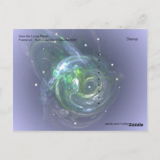 生きている惑星をガイア ポストカード (裏面)