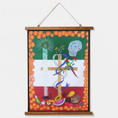 生きている愛の笑いにはおもしろい 吊り下げ型タペストリー (正面)