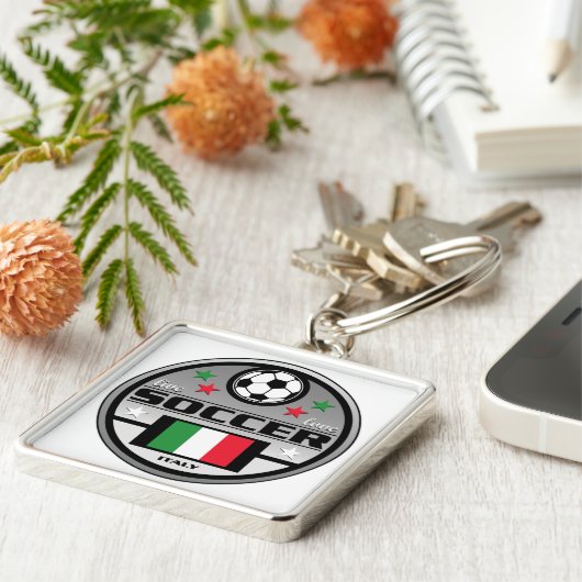 生きている愛サッカーイタリア キーホルダー (側面)
