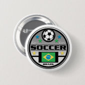 生きている愛サッカーブラジル 缶バッジ (正面&裏面)