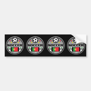 生きている愛サッカーポルトガル バンパーステッカー