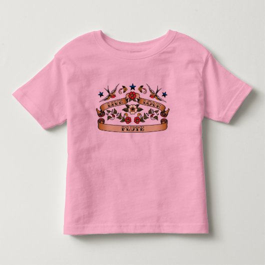 生きている愛フルート トドラーTシャツ (正面)