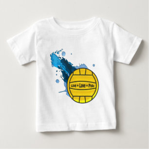 生きている愛ポロ- Lilのフォークのための水球のティー ベビーTシャツ