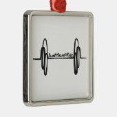 生きている愛上昇のバーの黒 メタルオーナメント (右)