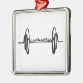 生きている愛上昇のバーの黒 メタルオーナメント (左)