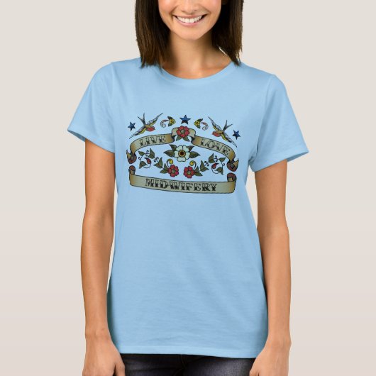 生きている愛助産術 Tシャツ (正面)